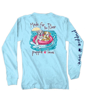 Made Fur The River Pup Long Sleeve Tee By Puppie Love (Pre-Order 2-3 Weeks)