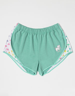 Rainbow Palm Tree Pup Shorts By Puppie Love (Pre-Order 2-3 Weeks)