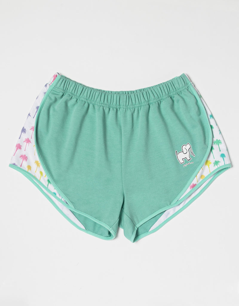 Rainbow Palm Tree Pup Shorts By Puppie Love (Pre-Order 2-3 Weeks)