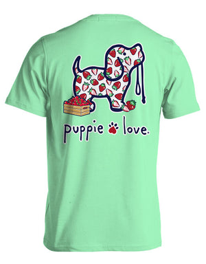 Strawberry Pup Short Sleeve By Puppie Love (Pre-Order 2-3 Weeks)