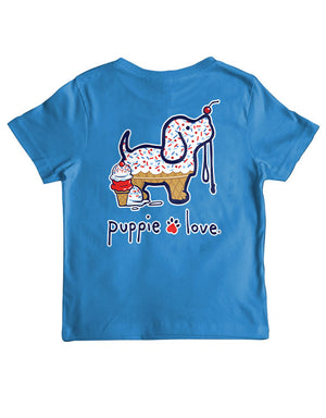 Youth USA Ice Cream Pup Short Sleeve By Puppie Love (Pre-Order 2-3 Weeks)