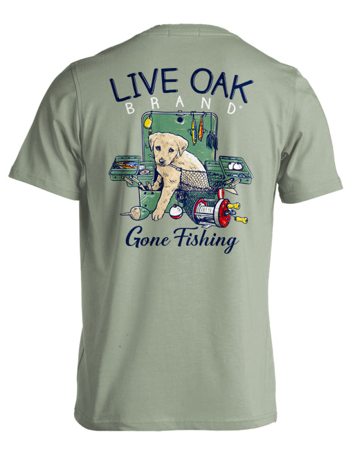 Tackle Box Puppy Short Sleeve By Live Oak Brand (Pre-Order 2-3 Weeks)