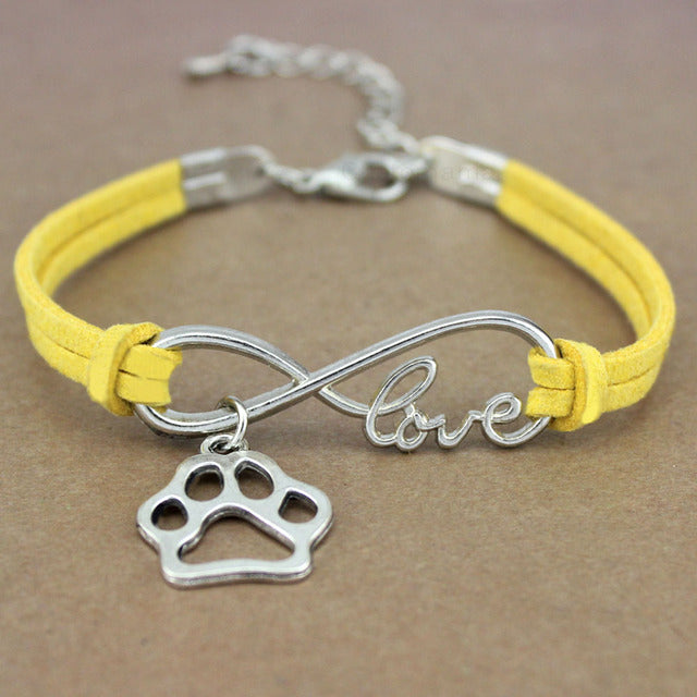 Yellow Love Paw Print Bracelet by Your Best Buddy