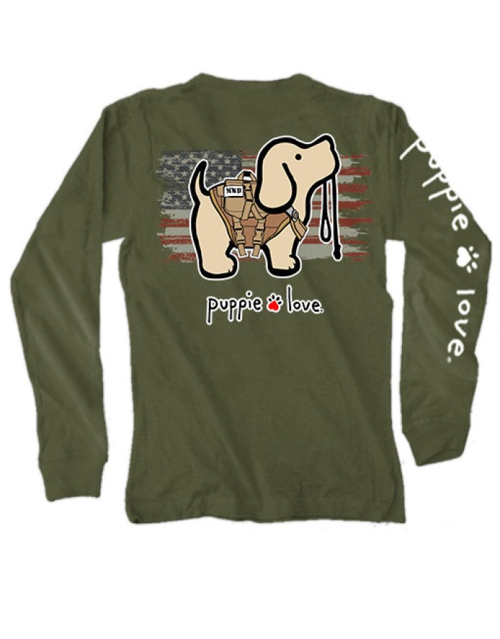 Military Working Pup Long Sleeve Tee By Puppie Love