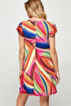 Swirl Abstract Dress With Hidden Pockets