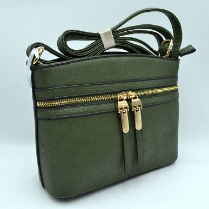 Olive  Zipper Crossbody