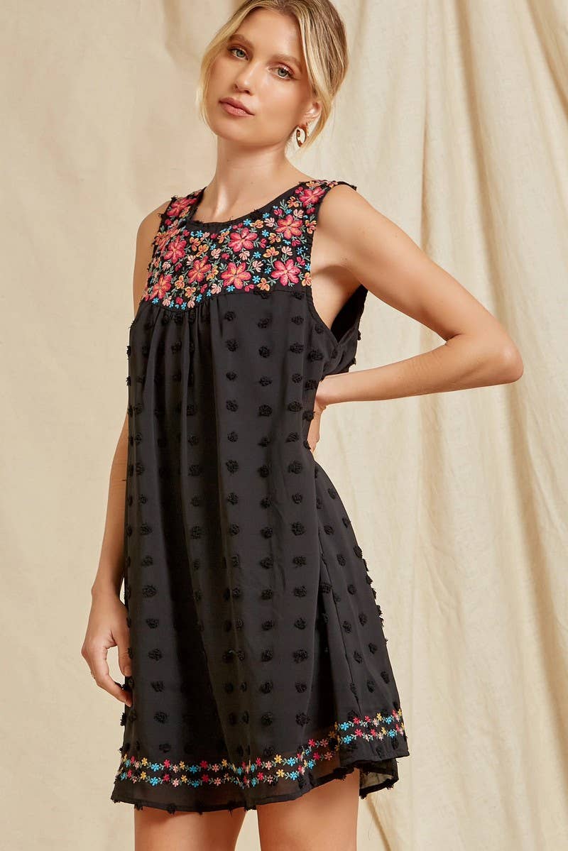 Swiss Dot Babydoll Dress D10093