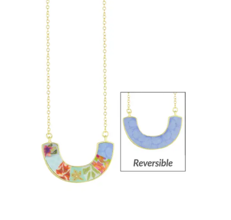 Beach Day Reversible Cradle Necklace by Jilzarah