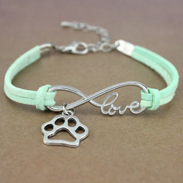 Mint Love Paw Print Bracelet by Your Best Buddy