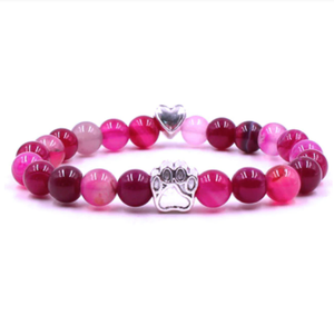 Shades Of Pink Paw Print Bracelet by Your Best Buddy