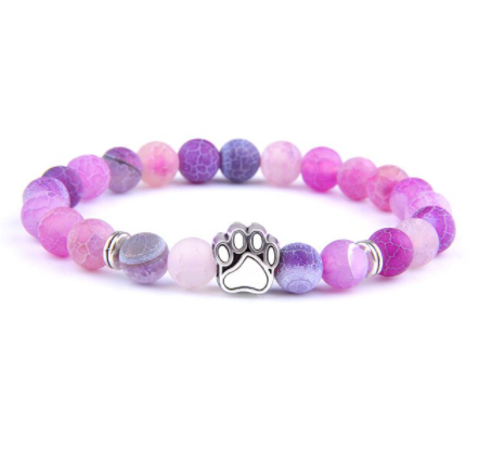 Shades Of Purple Paw Print Bracelet by Your Best Buddy
