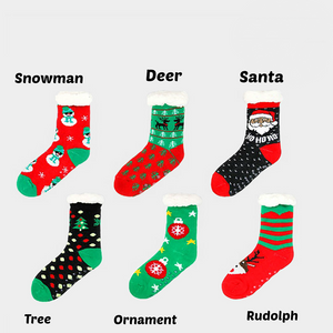 Christmas Sherpa Sock Slippers